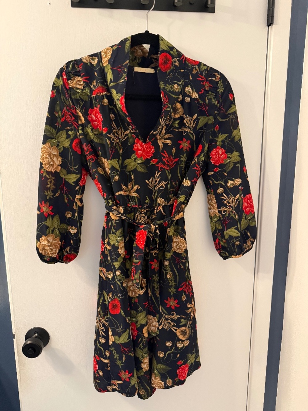 Black and floral dress